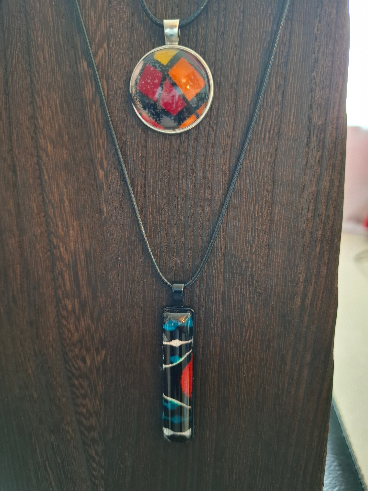 Harlequin Disc & Bar Pendants