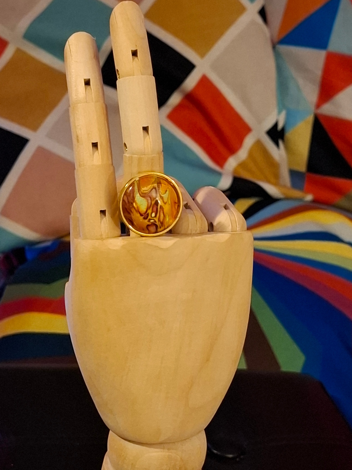 Gold Paint Flow Ring