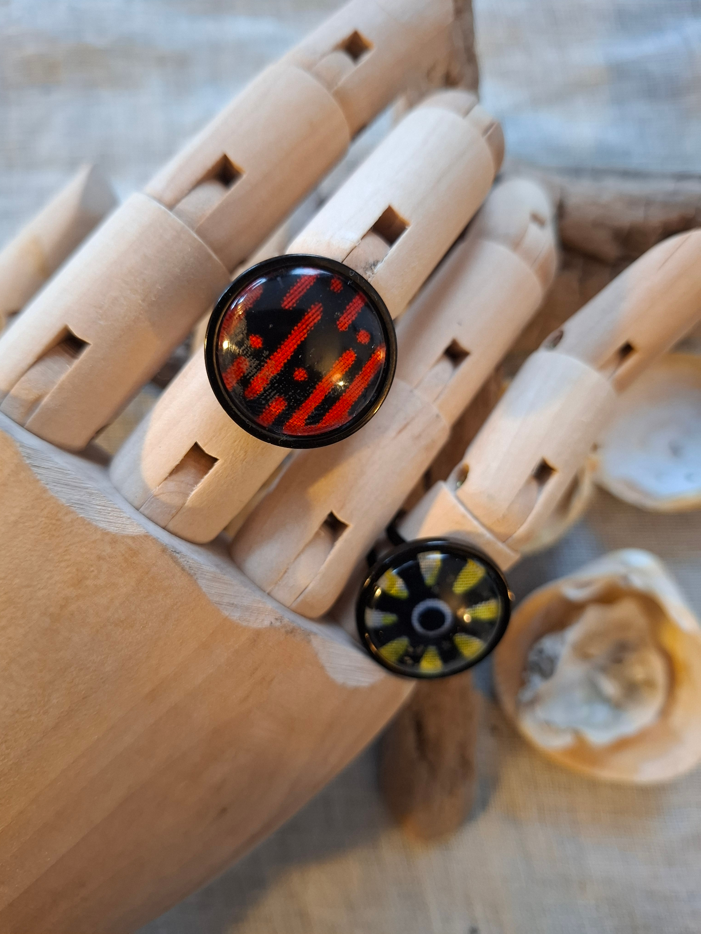 Midnight Stripe Rings